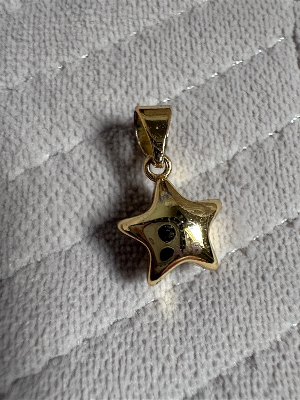 Allie + Bess Gold Tone Puffy Tiny Star Charm or Pendent